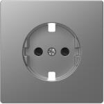 Schneider Electric Schneider Merten 2P+F csatlakozóaljzat fedlap, D-Life, acél MTN2330-6036 (MTN2330-6036)