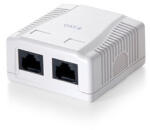 Equip-Life Equip Fali aljzat - 235212 (2 port, Cat6, UTP, fehér) (KELEQU235212)