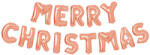 Delight 3D Karácsonyi "Merry Christmas" lufi - rozéarany (58081C)