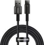 Baseus Cablu de date Baseus Tungsten Gold, USB/USB-C, 100W, 2m, Negru (6932172618094)
