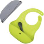 BBLÜV Pöket лигавник с лъжичка Grey/Lime 2 бр