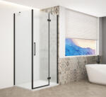 SAPHO Zuhanykabin, Sapho Trinity Black szögletes zuhanykabin, matt üveg, jobbos 80x90 GT5690-80MR-B - mozaikkeramia