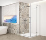 SAPHO Zuhanykabin, Sapho Trinity Chrome szögletes zuhanykabin, átlátszó üveggel 100x100 GT2210-10C-CH - mozaikkeramia