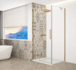 SAPHO Zuhanykabin, Sapho Trinity Gold Matt szögletes zuhanykabin, átlátszó üveg, balos 80x80 GT5680-80CL-G - mozaikkeramia