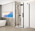 SAPHO Zuhanykabin, Sapho Trinity Black szögletes zuhanykabin, átlátszó üveg, balos 120x80 GT5680-12CL-B - zuhanykabin