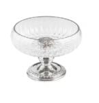 Osena Bol Decorativ Osena Sticla Pentru Servire Diametru 17Cm Sticla Argintiu (508-3-K-01)