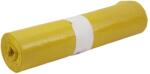 INPAP PLUS Szemeteszsák, 120 L, 110 x 70 cm, 40 m, sárga, 25 db