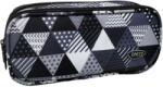 DACO Penar etui DACO PE698 cu 2 fermoare, Negru cu gri (PE698) Penar
