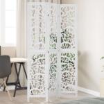 vidaXL Fa Paraván - 3 Paneles - 105x200 cm - Fehér (358735)