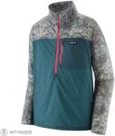 Patagonia Houdini Stash 1/2 cipzáras kabát, Wetland Blue, Rock Wash: Thermal Blue (XL)
