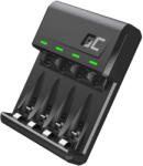 Green Cell Töltő AA/AAA/R6/R03/Ni-MH akkumulátorokhoz, zöld cellás, 2600 mAh, fekete (CHAR-NIMH-GRADGC01-GC)