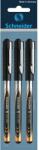 Schneider Xtra 805 0, 5mm-es hengeres hengeres henger, Fekete, 3 db / szett (E 0362)