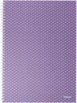 Esselte Colour'Breeze irodai jegyzetfüzet, karton, újrahasznosítható, A4-es, 80 lapos, spirál, dictando, levendula (ES628484)
