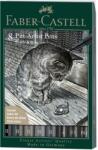 Faber-Castell Pitt Artist Pen markerek, 8 db fekete-szürke, műanyag tokban (FC167171)