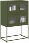 vidaXL Highboard olívazöld 68x39x107 cm Acél (853348) - pepita