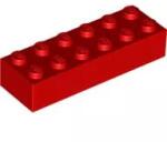 LEGO® 2456c5 - LEGO piros kocka 2 x 6 méretű (2456c5)