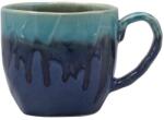 Made in Japan Bögre COBALT & TEAL DRIP 250 ml, kék, kerámia, MIJ (MIJC1108)