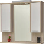 TMP cabinets ZX sonoma 85/95 cm tükrös szekrény dupla, LED világítással (zxsonoma85f) - stuxi