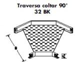 Elvan Traversa coltar 90GR pentru pat metalic 600 mm (32BK-6V-600/PG)