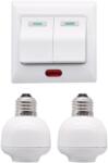 ELMARK Intrerupator Telecomanda Rf Doua Canale Cu Suport Bec E27 (99104)