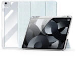 Apple iPad Air 13 (2024 / 2025), mappa tok, érintőceruza tartó, közepesen ütésálló, textil hatású előlap, átlátszó hátlap, Smart Case, Dux Ducis Unid, világoskék