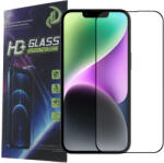 Apple 16e üvegfólia, tempered glass, előlapi, 9D, edzett, hajlított, fekete kerettel