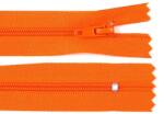 Fashion Műanyag fogú rögzített (nem bontható) spirálcipzár, 3mm, 18cm hosszú, 270224, narancssárga