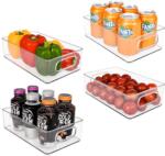 köken Set Cutii de depozitare cu capac Koken, pentru frigider, birou, bucatarie, pot fi si suprapuse, transparente si usor de curatat, 29 x 20, 5 x 15 cm - koken - 230,00 RON