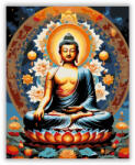  Buddha és Lótuszok Kozmikus Fényben - számfestő készlet
