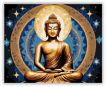  Arany Buddha Kozmikus Háttérrel - számfestő készlet