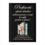 Gravolo Agenda neagra A5 personalizata pentru cadou profesori profesoare (C1043)