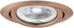 Kanlux 15°-os szögben állítható, Ø97 mm, GU10, IP20, matt réz színű, acél házas, kerek spot lámpa keret, ARGUS II (37157)