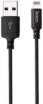 hoco. X14 adatkábel (USB - lightning, gyorstöltő, 100cm, cipőfűző) FEKETE Apple iPhone 14 Pro, iPhone 14 Plus, iPhone 14 (X14_LIGHT_1M_B)