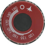 DESCO GOMB FEKETE-PIROS ø 75 mm 120-190°C