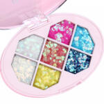 Flippy Paleta cu Glitter, Flippy, Varianta 1, 7 Nuante, Pentru Corp si Par, 50 g, Rezistent la Apa, 9.8 x 6.8 cm, Multicolor (teo-125047)