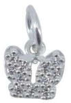 Flippy Pandantiv din Argint 925 Jolie Silver, Model Fluturas cu Zirconii, 8 x 8 mm, 0.5 g (TEO-05166)