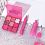 Flippy Set 3 Produse de Machiaj, KEVIN COCO, Pink Hearted, 9 culori, 15.5 x 13 x 3.4 cm (teo-126666)
