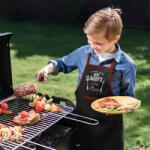 BBQ Grill kötény - gyerek méret - 44 x 60 cm - fekete BBQ 56294B