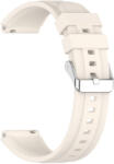 Techsuit - 18mm-es óraszíj (W075) - Huawei Watch GT 4 (41mm)/W1/Honor Watch S1/Garmin Venu 2S/Vivoactive 4S - Bézs