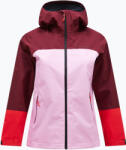 Peak Performance Női Peak Performance Trail Hipe Shell kabát sötét/reggeli harmat/piros esőkabát