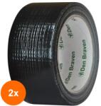 Z-tools Set 2 x Banda Ultra Rezistenta Neagra, pentru Lipit, 50 mm x 25 m, Den Braven (LIZ-2xZLN-D9062)