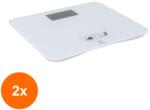 Zilan Set 2 x Cantar Electronic Persoane, Alb, 35 x 30 cm, Capacitate Maxima 180 kg Cantar baie