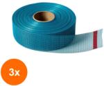 Z-tools Set 3 x Banda pentru Gips Carton, 4.8 cm x 20 m, Auto Adeziva si Anti Mucegai, Albastru (LIZ-3xZLN-FGM20BLUE)