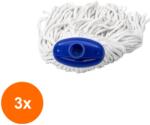 Z-TOOLS Set 3 x Rezerva pentru Mop, 250 g, cu Filet, Alb (LIZ-3xZLN-ZTS8179)