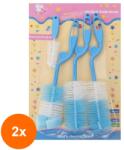 Z-tools Set 2 x 4 Perii Curatare Biberoane si Tetine, Albastru (LIZ-2xZLN-ZTS9100)