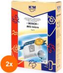 K&M Set 2 x Saci Aspirator pentru Bosch/Siemens Typ E, D, G, Sintetic, 4 Saci + 1 Filtru, K&M (TIV-2xDUSTBAG-B02-SYN-K&M)