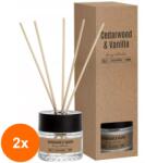 BISPOL Set 2 x Odorizant Difuzor cu Betisoare pentru Casa, Cedru si Vanilie, 50 ml, Bispol (GIL-2xLCA-DZ50-81)