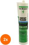 Den Braven Set 2 x Silicon Sanitar, Alb, 280 ml (LIZ-2xZLN-D12002213)