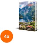 Herlitz Set 4 x Agenda Datata A5, Motive, 352 pg, Coperta Buretata, Motiv Fjords 2025 (REH-4xHRZ-9495800)