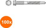 Index Set 100 x Surub Capacitate Mare de Gaurire Otel Zincat-5.56. 3X105 (COR-100xX400563105S)